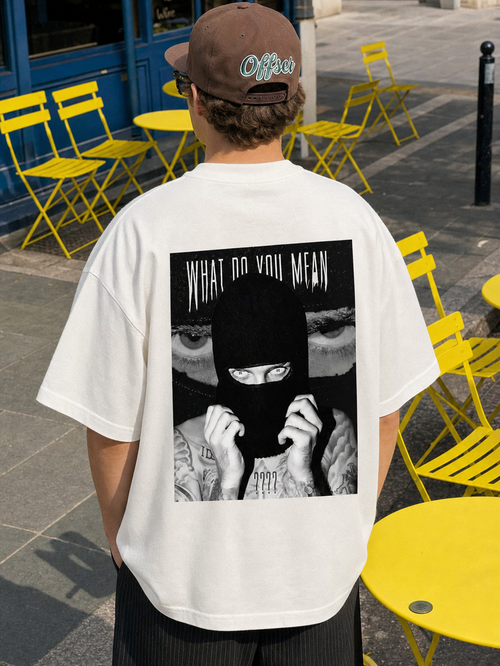 JUSTIN-I'm Going Through Changes T-shirt(White) – model back