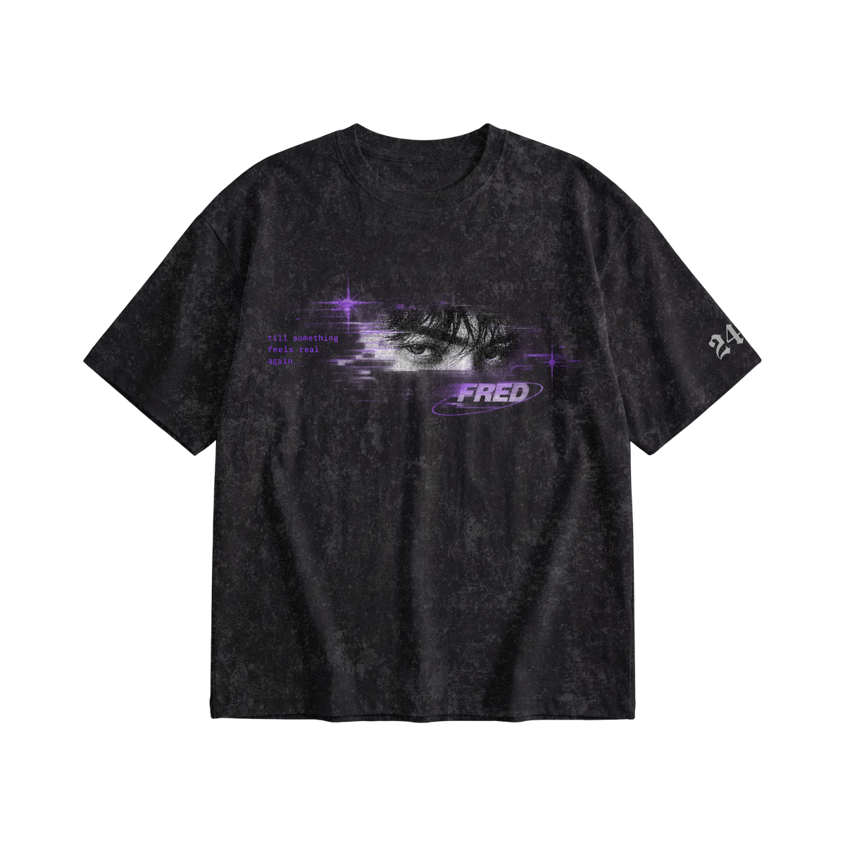 24 Songs Emotional Rave Acid wash T-shirt