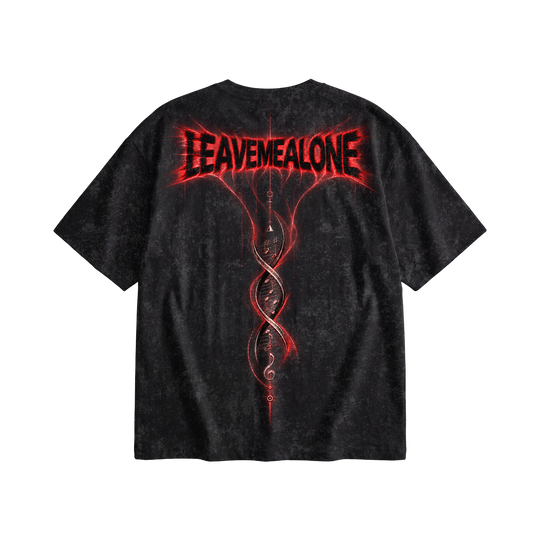 24 Songs Leave Me Alone Acid wash T-shirt