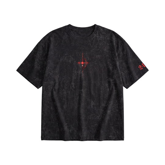 24 Songs Leave Me Alone Acid wash T-shirt