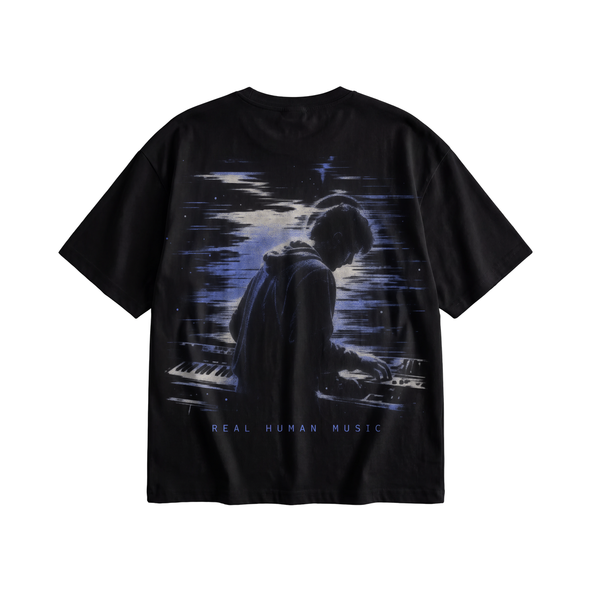 24 Songs Real Human Music T-shirt in Black