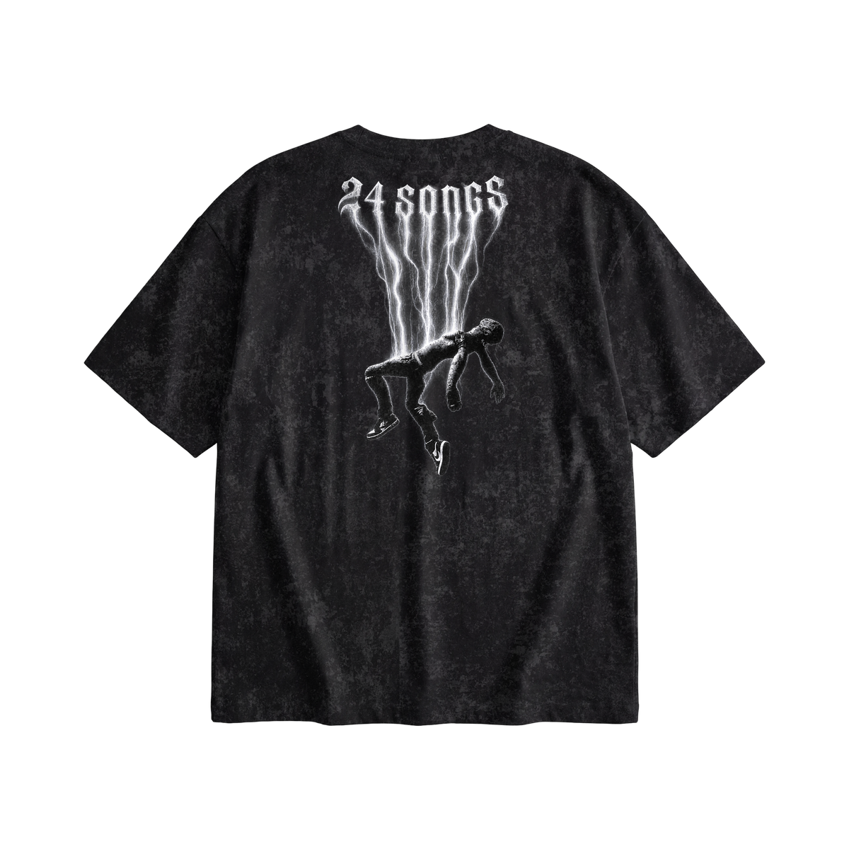 24 Songs Tr4viscott Acid wash T-shirt
