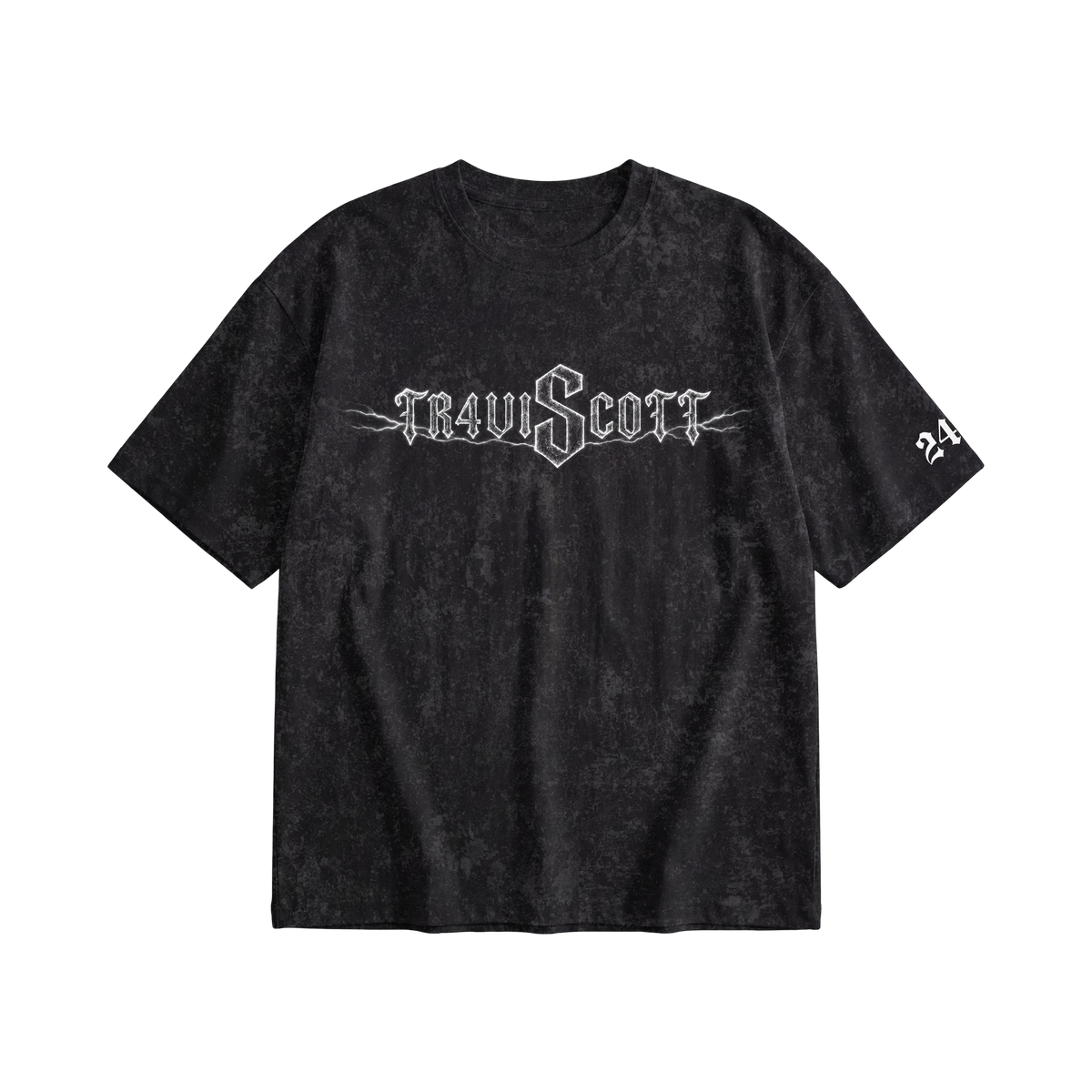 24 Songs Tr4viscott Acid wash T-shirt
