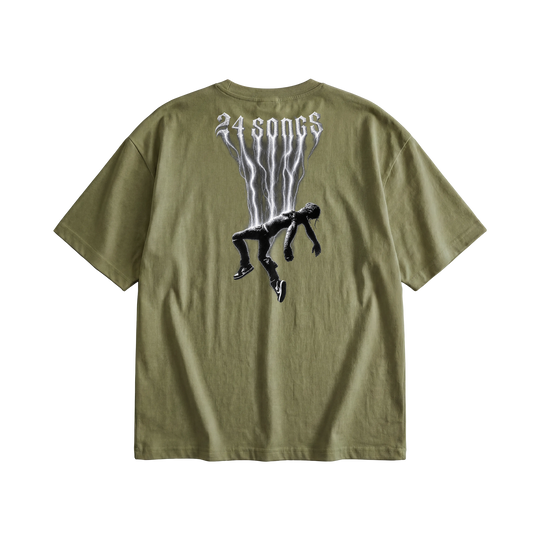 24 Songs Tr4viscott T-shirt in Olive