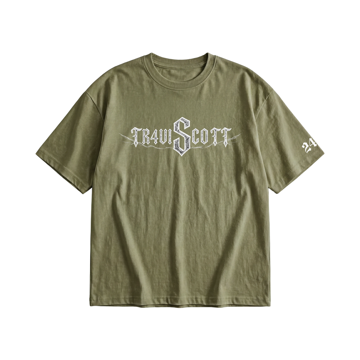 24 Songs Tr4viscott T-shirt in Olive