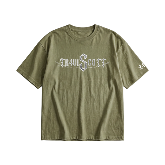 24 Songs Tr4viscott T-shirt in Olive