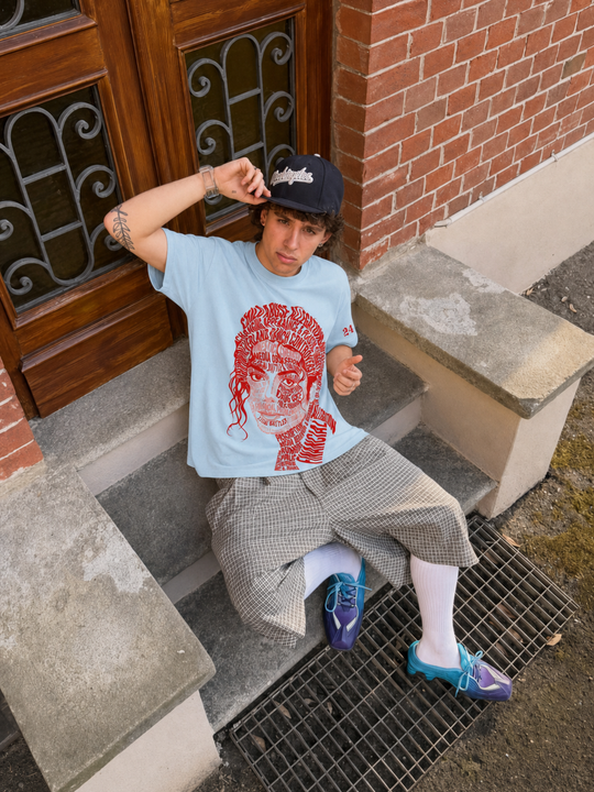 MJ- Its Confession time T-shirt(Light Blue)