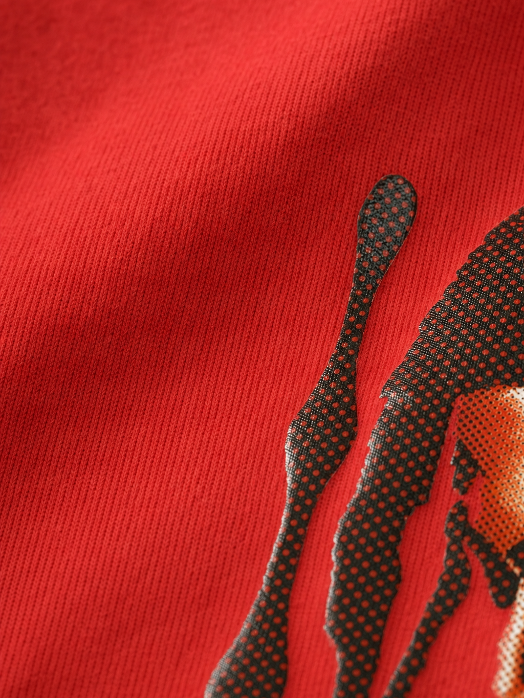 Carti - WAKE UP, FIRST OF THE MONTH (Red) T-shirt – close-up detail