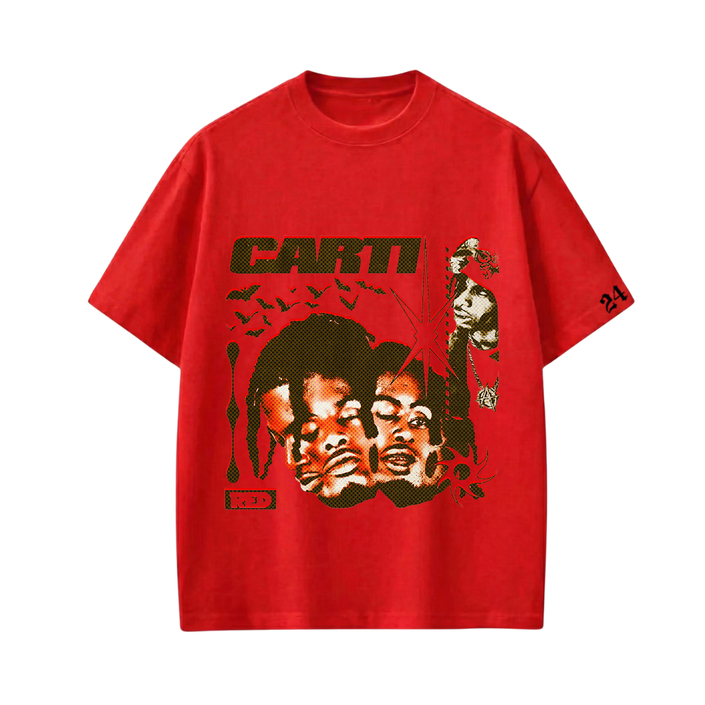 Carti - WAKE UP, FIRST OF THE MONTH (Red) T-shirt