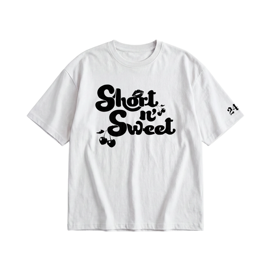 Sabrina - Short n Sweet (White) T-shirt