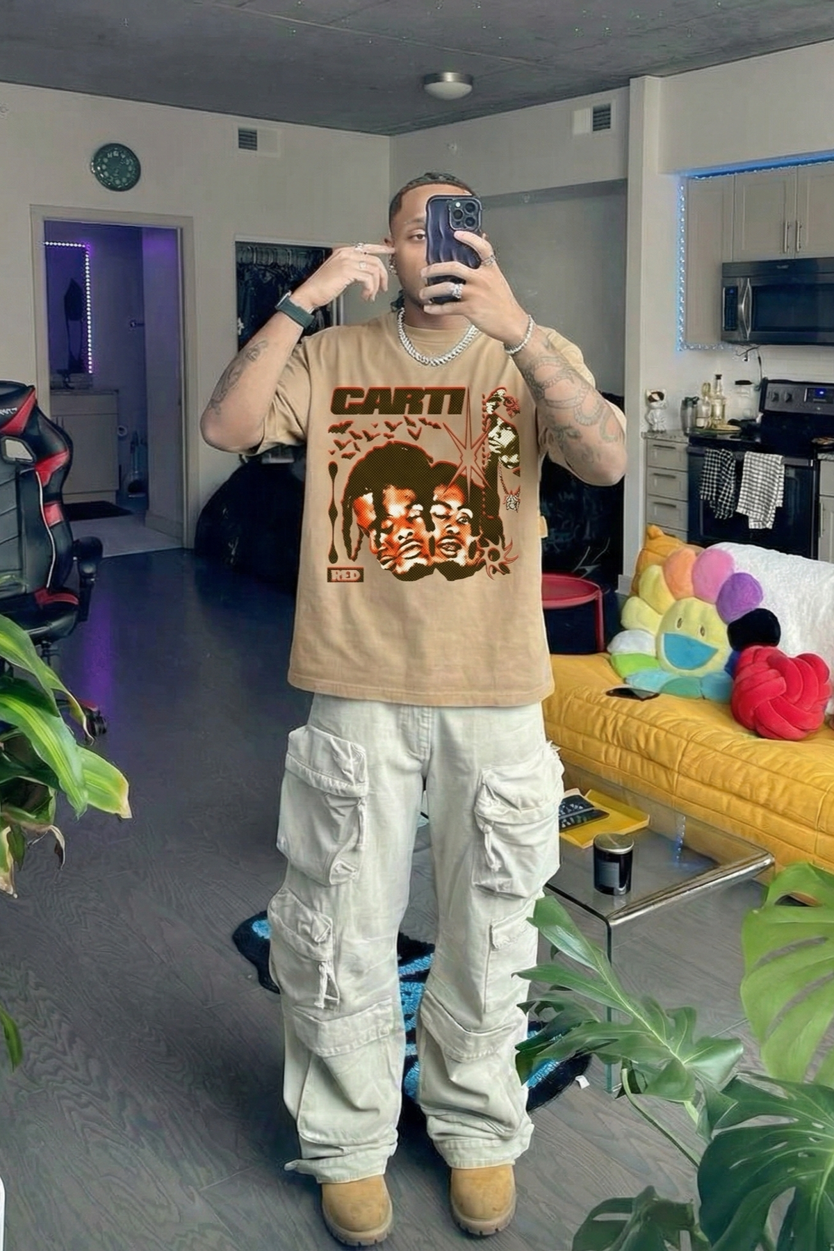 Carti - WAKE UP, FIRST OF THE MONTH (Brown) T-shirt
