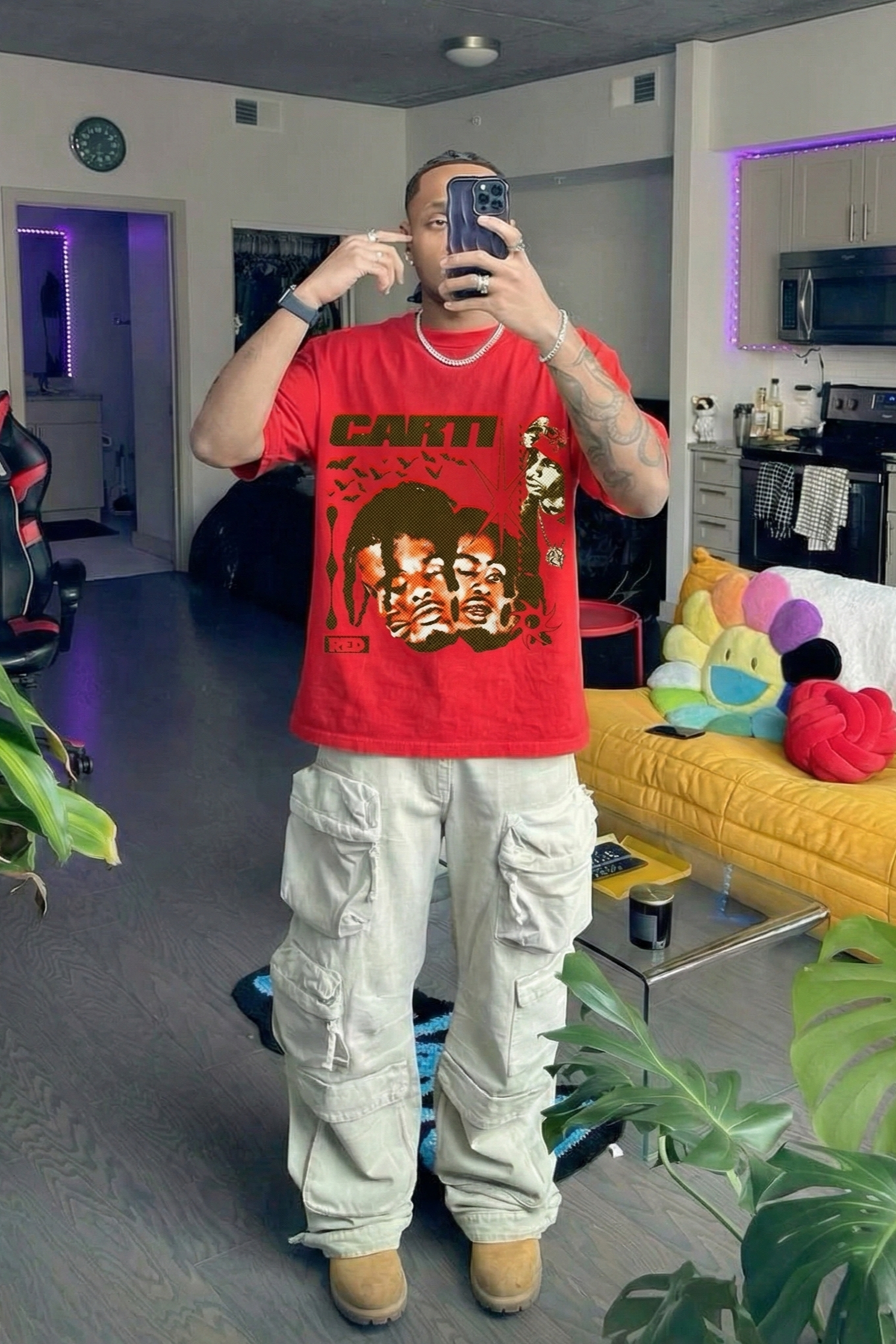Carti - WAKE UP, FIRST OF THE MONTH (Red) T-shirt