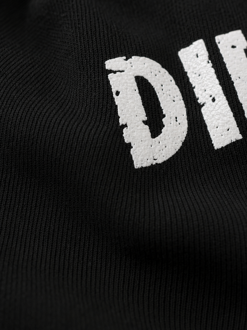 Carti - DIE LIT (Black) T-shirt – close-up detail